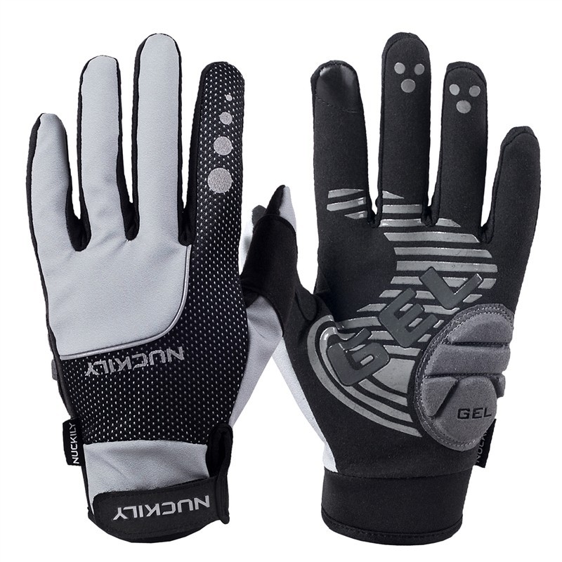 AT Newkelly NUCKILY Cycling Gloves Men Windproof Gloves Outdoor Gloves Autumn and Winter Full Finger Bicycle Gloves Cyc Shopee Singapore