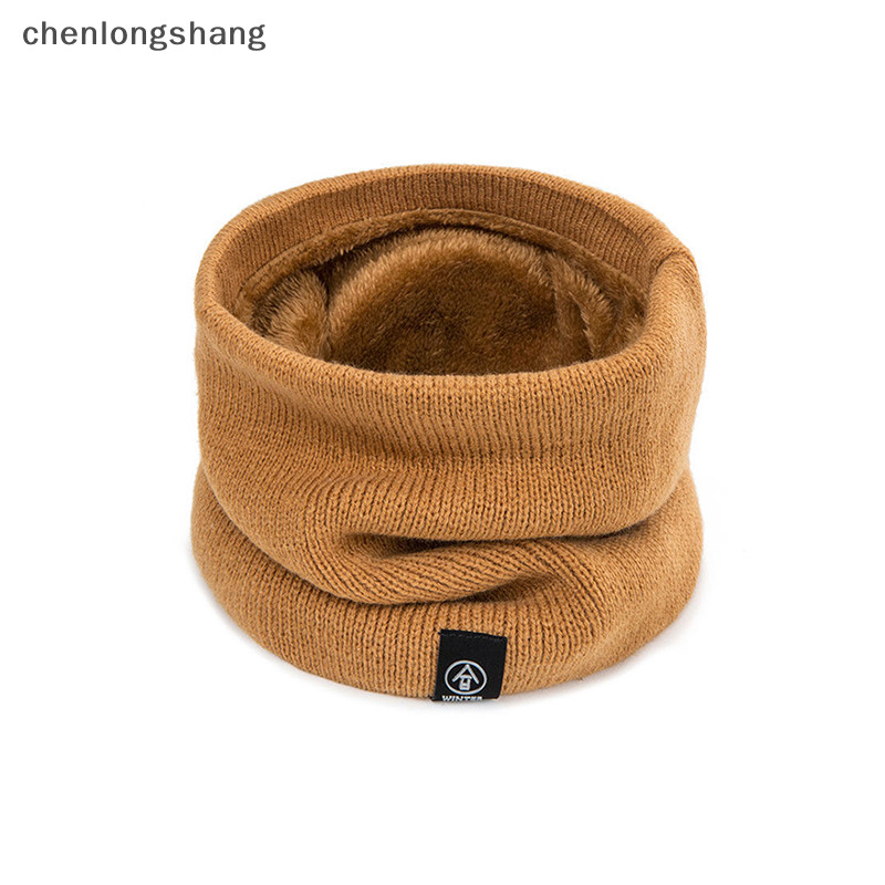 chenlongshang Knitted Scarf Winter Warm Snood Scarves Solid Thicken ...