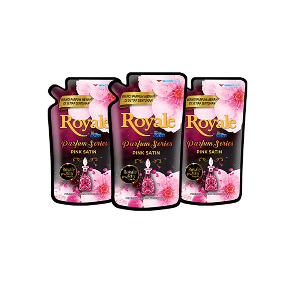 Royale Parfum Series Pelembut dan Pewangi Pakaian Pink Satin 600 ml x3 - Gambar 3