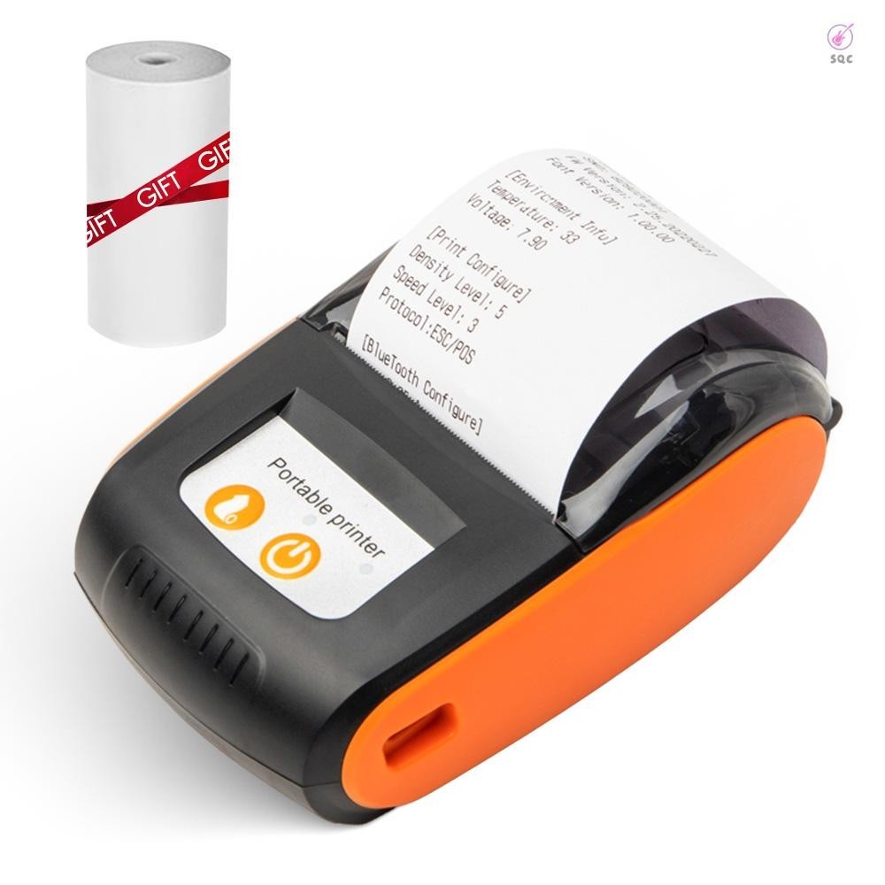 Portable Receipt Printer 58mm Mini Thermal Printing Wireless BT USB Mobile  Printer with 2 Inch Thermal Paper Roll Compatible with Android/iOS/Windows  System for Small Bus [Sqic] | Shopee Singapore