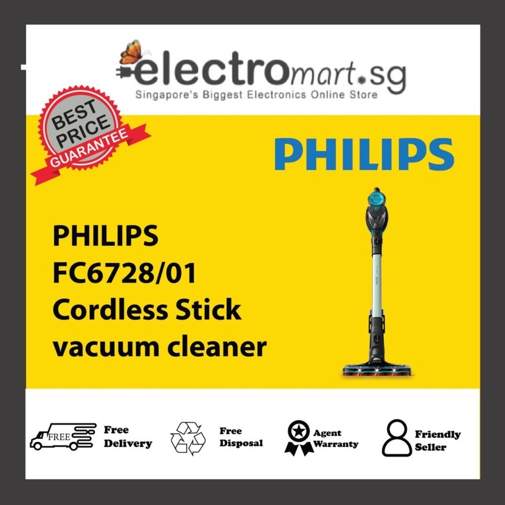 PHILIPS FC6728/01 Cordless Stick vacuum cleaner | Shopee Singapore