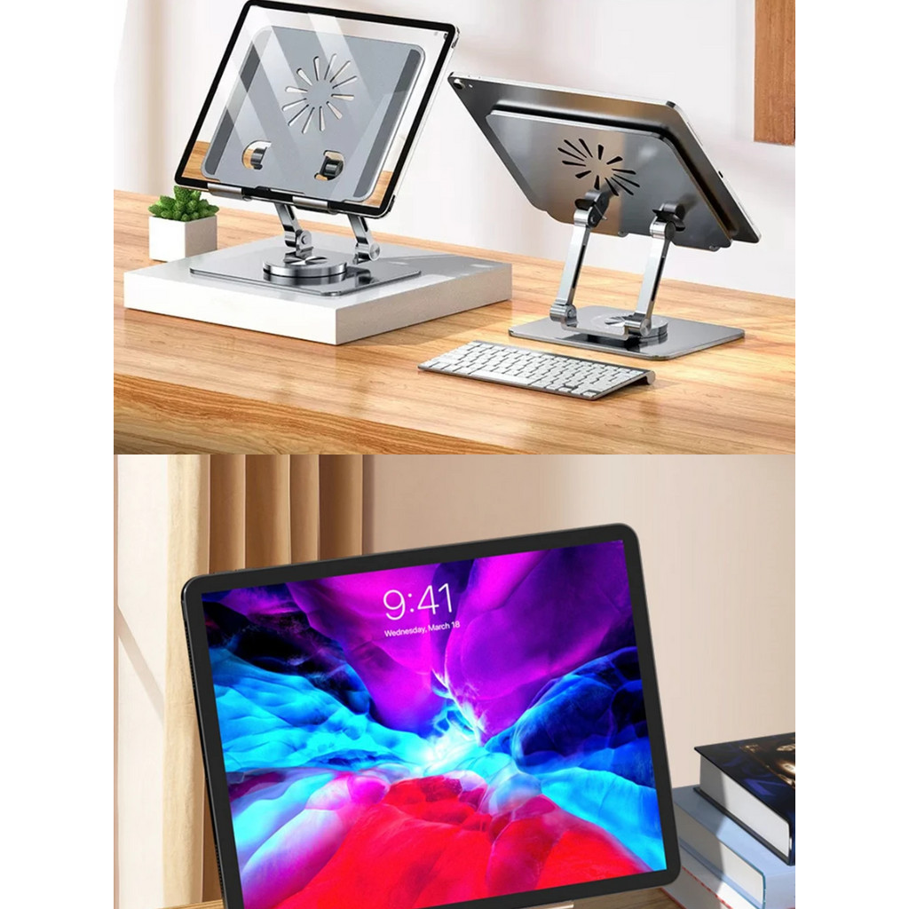 Foldable Mobile Tablet Rack Cool & Compact: Hollowed Design Tablet ...