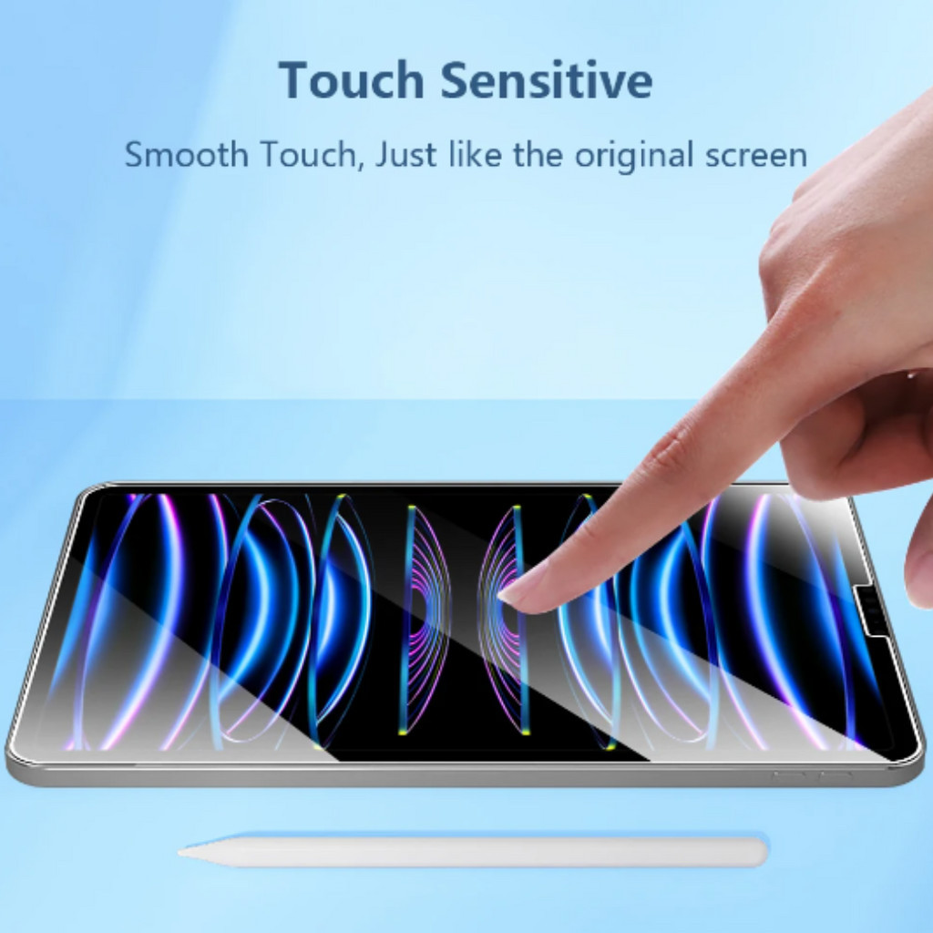 Easy to Install Tempered Glass Anti Ribet for iPad Gen 7/8/9/10 Pro 11" iPad Air4 Air5 Gen 5/6 Air1/2 Mini 1/2/3 Air 6 Antigores Super Fit Mudah Dipasang - Gambar 2