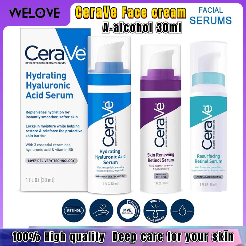 Cerave Hydrating Hyaluronic Acid Serum / skin Renewing Retinol Serum ...