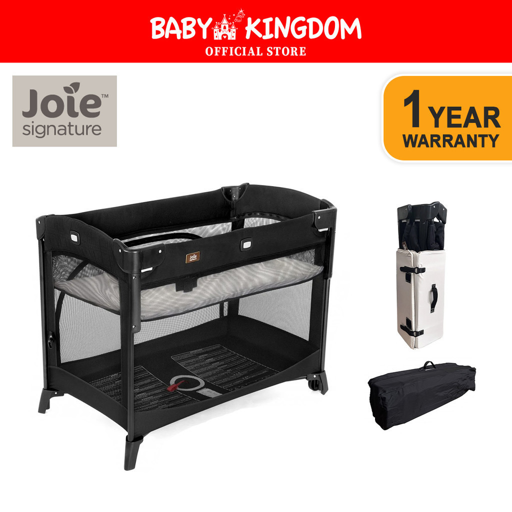 (Exclusive)Joie Signature Kubbie Sleep Bedside Travel Cot (Eclipse ...