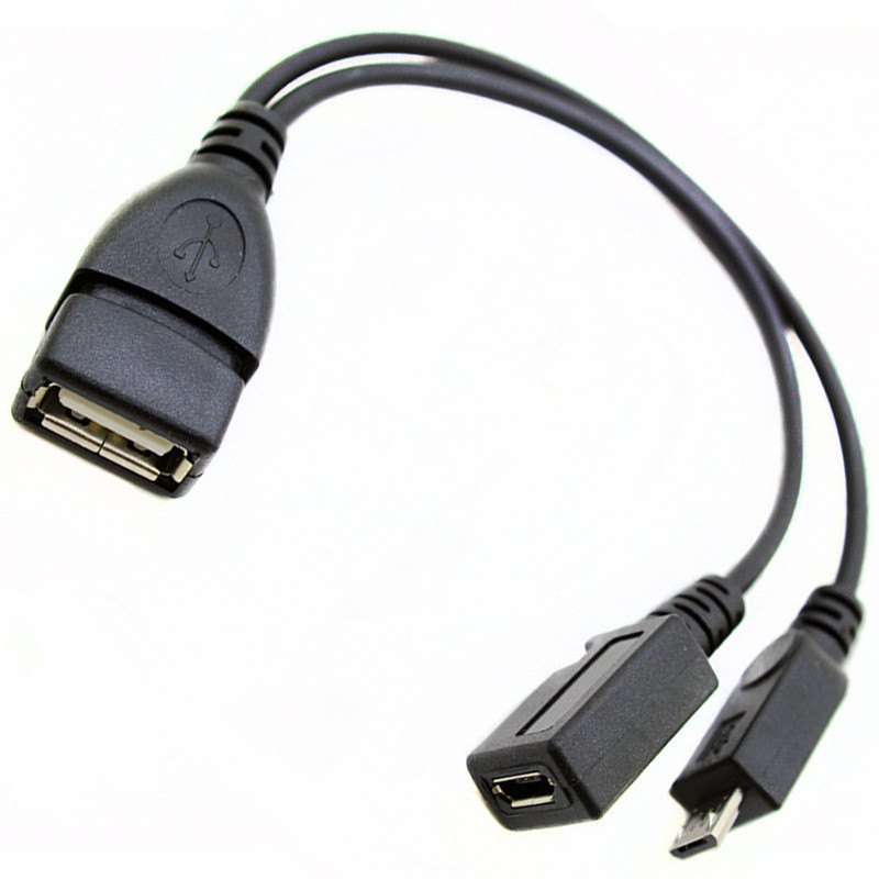 Mini Micro USB OTG Adapter Host Power Y Splitter USB to Micro 5 Pin ...