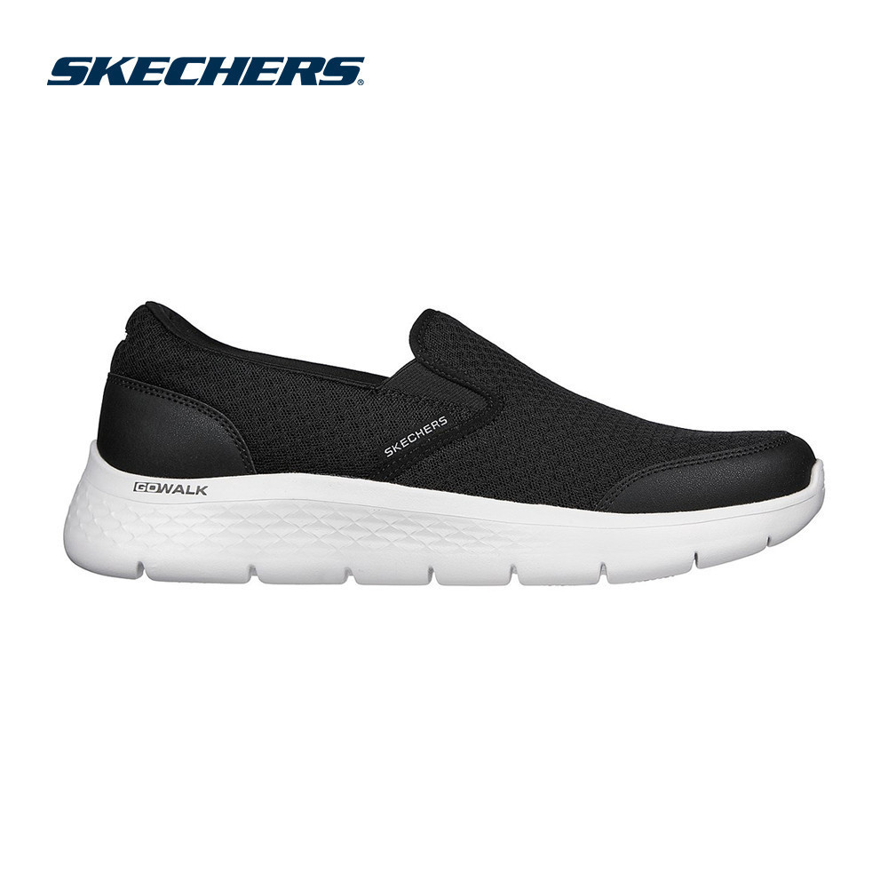 Skechers Men GOwalk Flex Walking Shoes 216485 BKGY Air Cooled Goga Mat