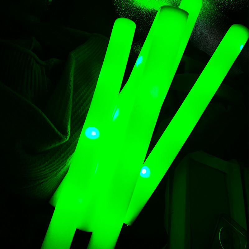 1Pcs LED Glow Sticks Light up Foam Stick 3 Modes Glow in the Dark Foam ...