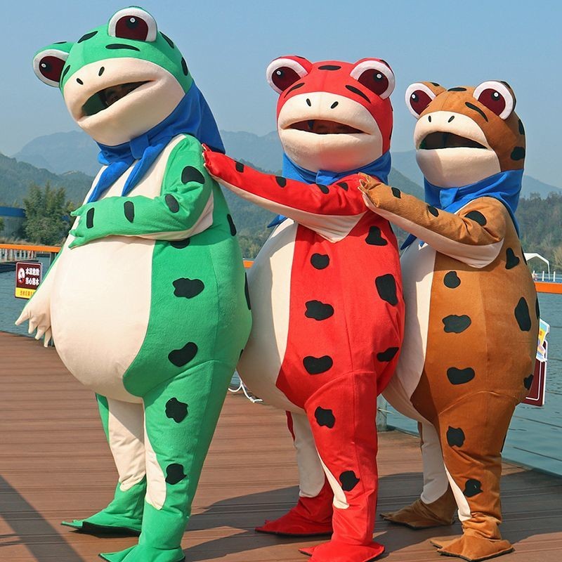 Trendy Frog Cartoon Inflatable Costume Funny Toad Doll Performance ...