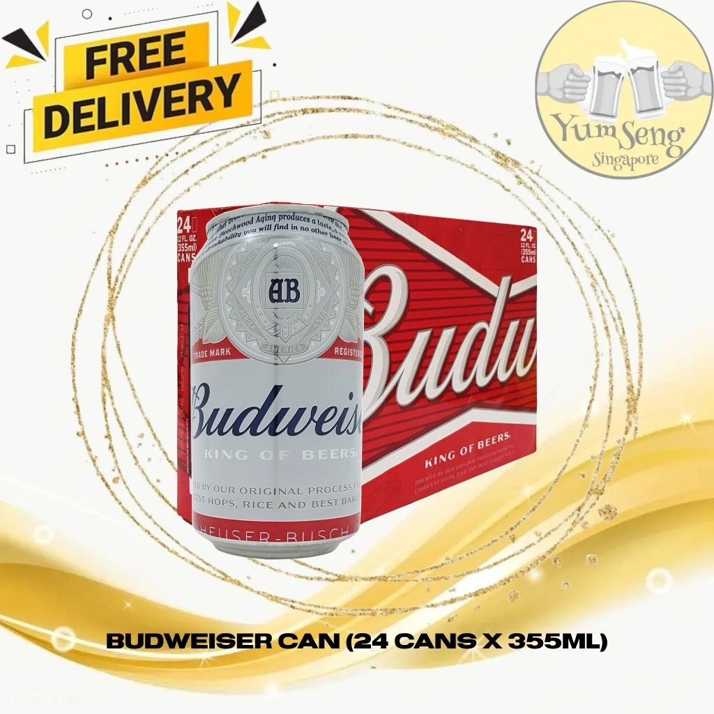 Budweiser Can 24 cans x 355ml (BBD 01/2025) Shopee Singapore