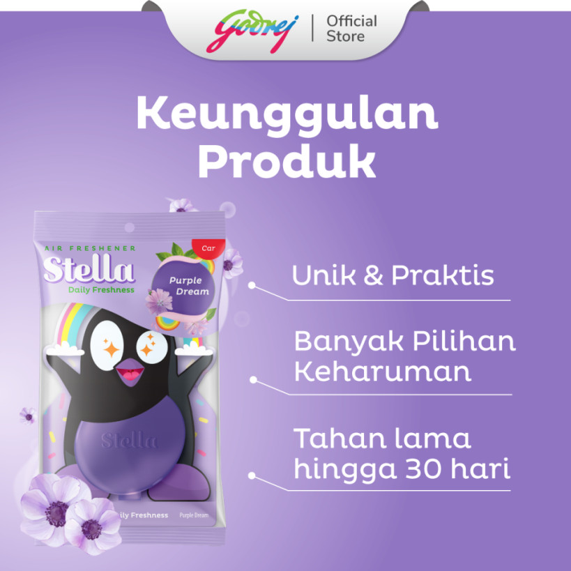 Stella Daily Freshness Car Purple Dream 7ml x2 - Pengharum Mobil - Gambar 2