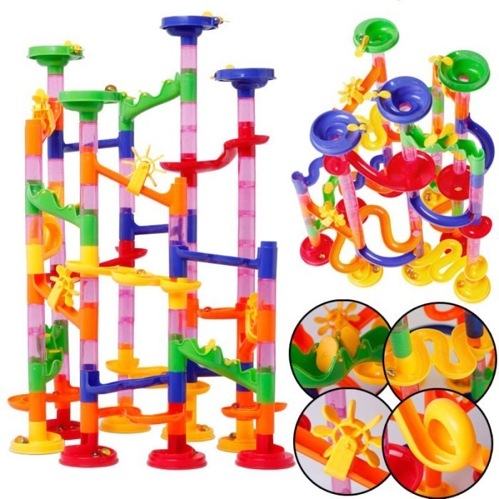 Marble Run Race Slide Ball Toy Rail Ball Lego Brick 105pcs | Shopee ...