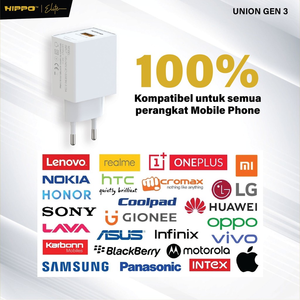 Hippo Adaptor Union Gen 3 1.5A SDC USB Adapter Kepala Casan TWS / CCTV - Gambar 4