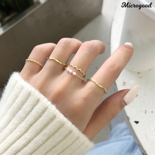 9 Pcs/set Knuckle Rings Index Finger Rings Hollow Love Rose Gold Ring Sets  For Women Girls