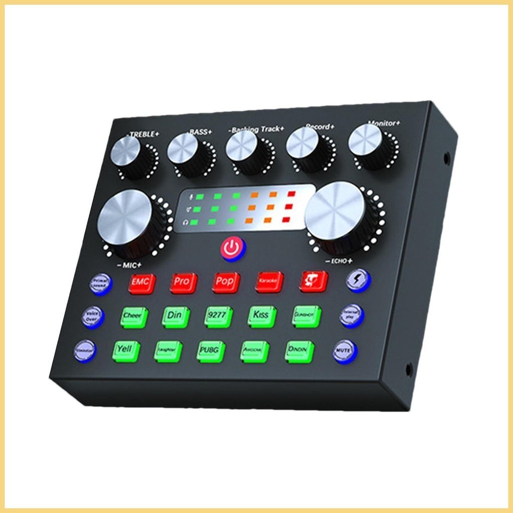 Live Broadcast Sound Card V8 Podcast Mixer With 7 Modes Streaming ...