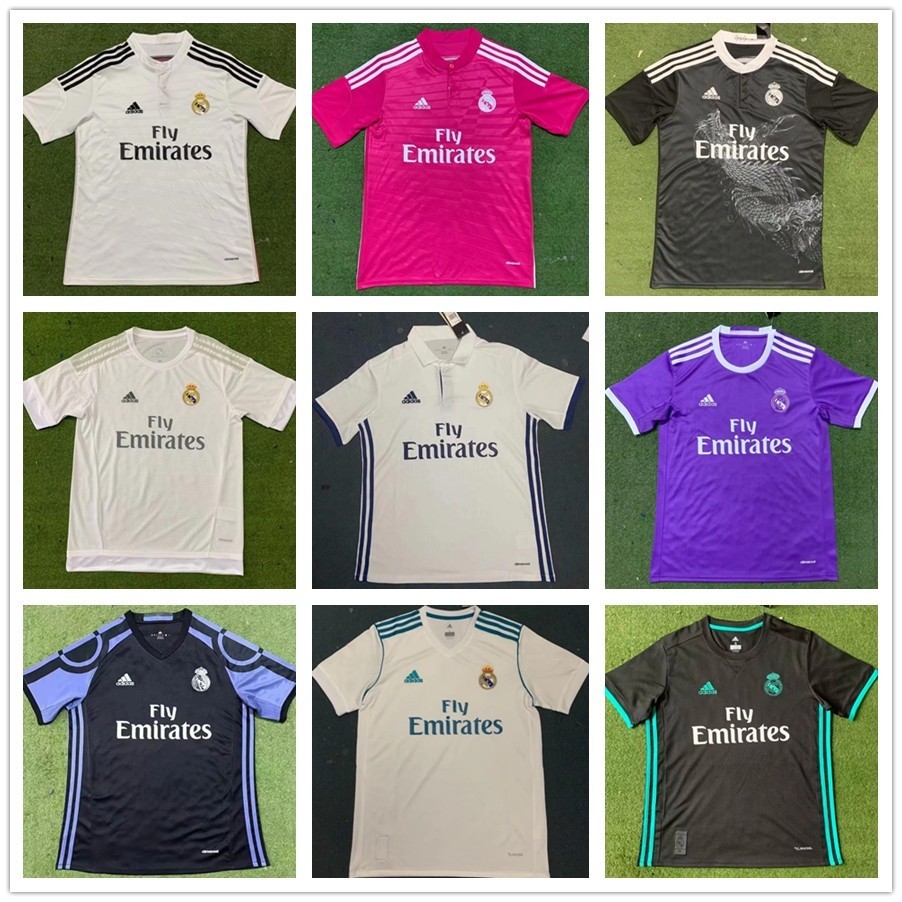 2014 2015 2016 Real Madrid Home Ronaldo Fan Edition 2017 2018 2019 2022 Retro Football jerse Short sleeved shirt Shopee Singapore