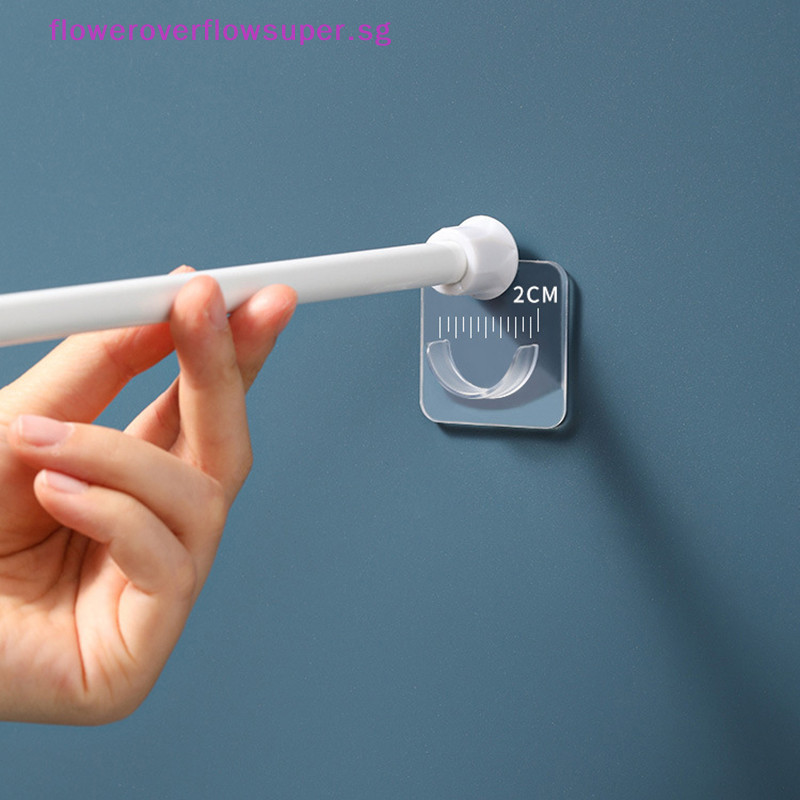 FSSG Strong Curtain Rod Holder Hooks For Wall Adhesive Bathroom Shower ...