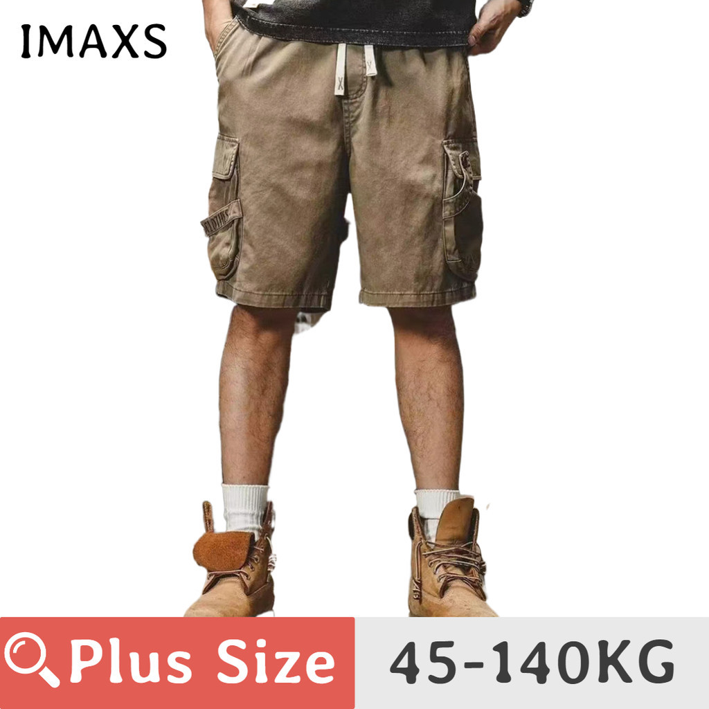 45 140KG PLUS SIZE Men Trend Shorts Pocket Casual Bermuda Oversize Outdoor Hiking Straight Cargo Shorts Shopee Singapore