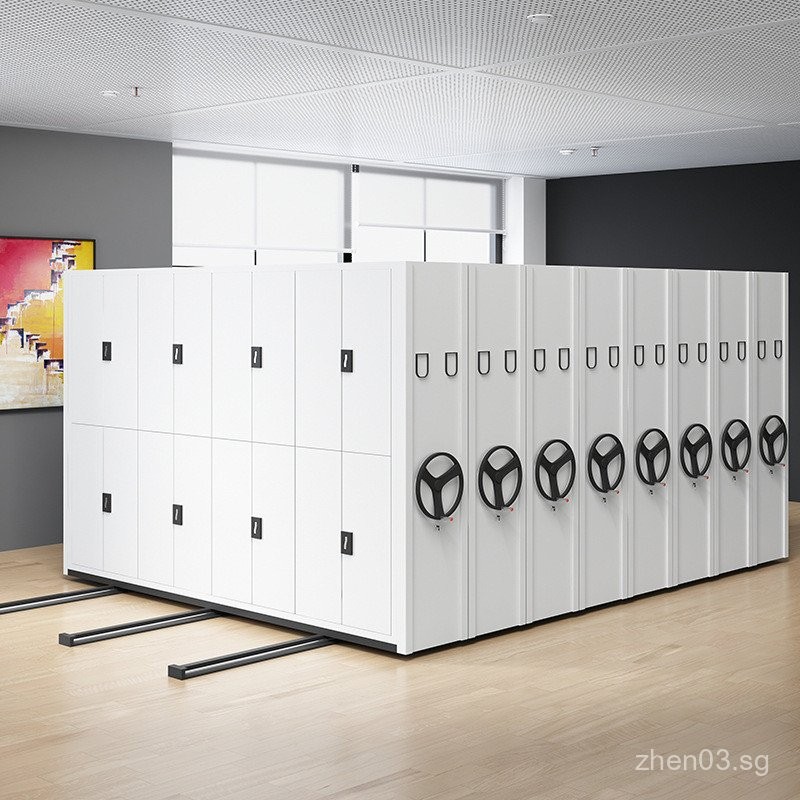 Smart Storage Rack Archive Room Storage Cabinet Hand Crank Electric ...