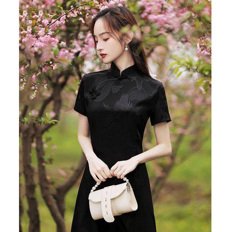 Qipao black on sale