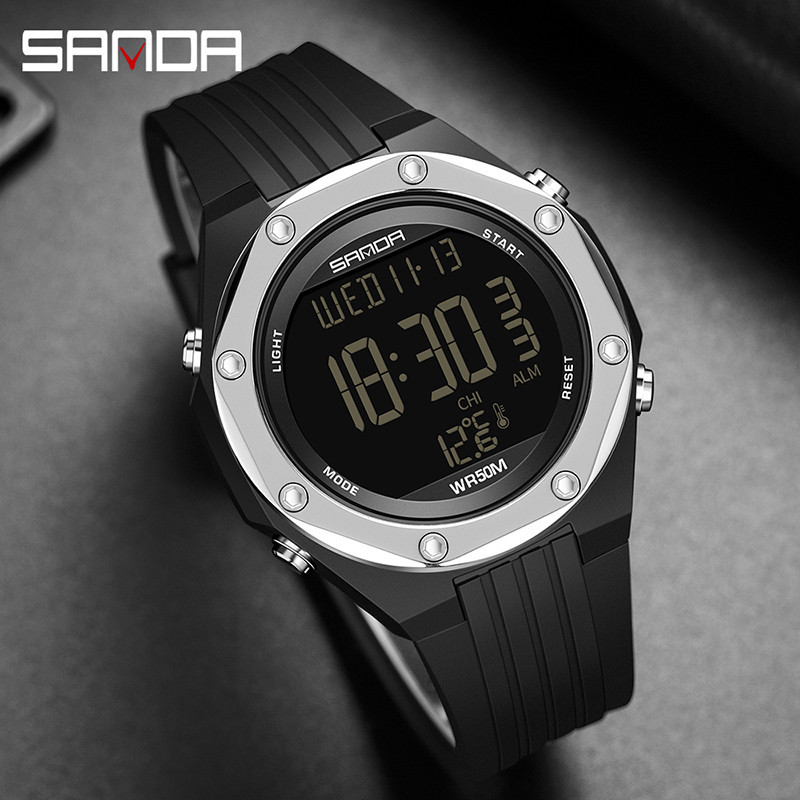 SANDA Digital Watch Men Military Army Sport Wristwatch Top Brand Luxury ...