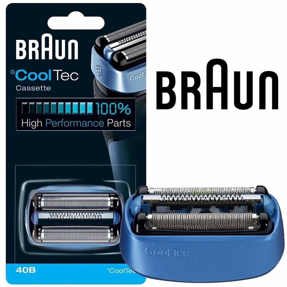 Braun 40B CoolTec Shaver Series Foil and Cutter Replacement Head ( Blue