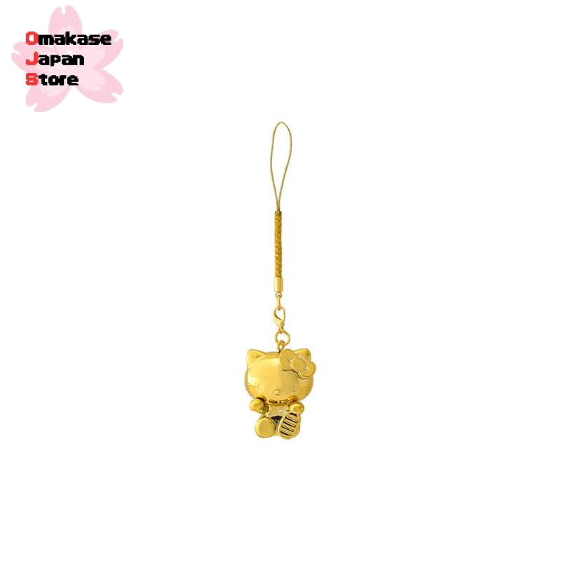 Sanrio Gold-plated Netsuke Hello Kitty Strap Keychain 341797 | Shopee ...
