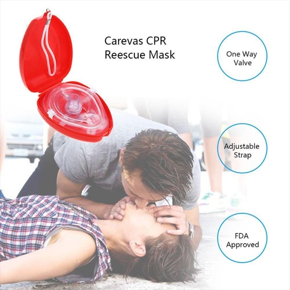 CLEOES CPR Breathing Mask, Reuseable One-way Valve Tools Artificial ...