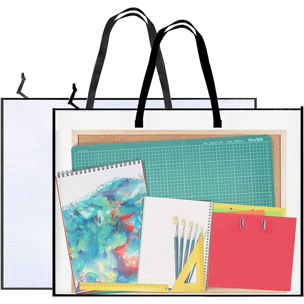 63cm X 48cm Art Portfolio Bag , Artist Supply Organizer With Handle ...