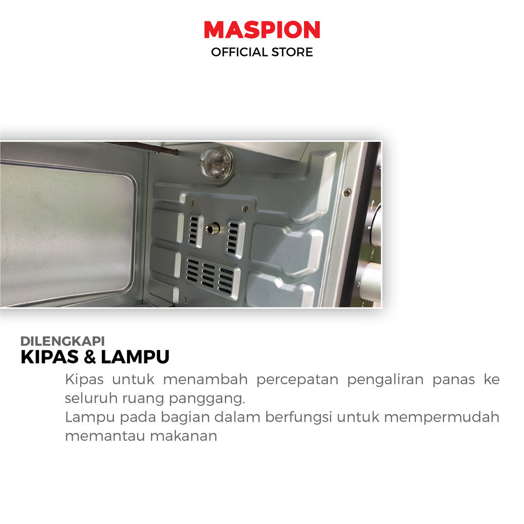 Maspion Oven Toaster Tungku Pemanggang 30 Liter MOT-3001 BS - Gambar 4