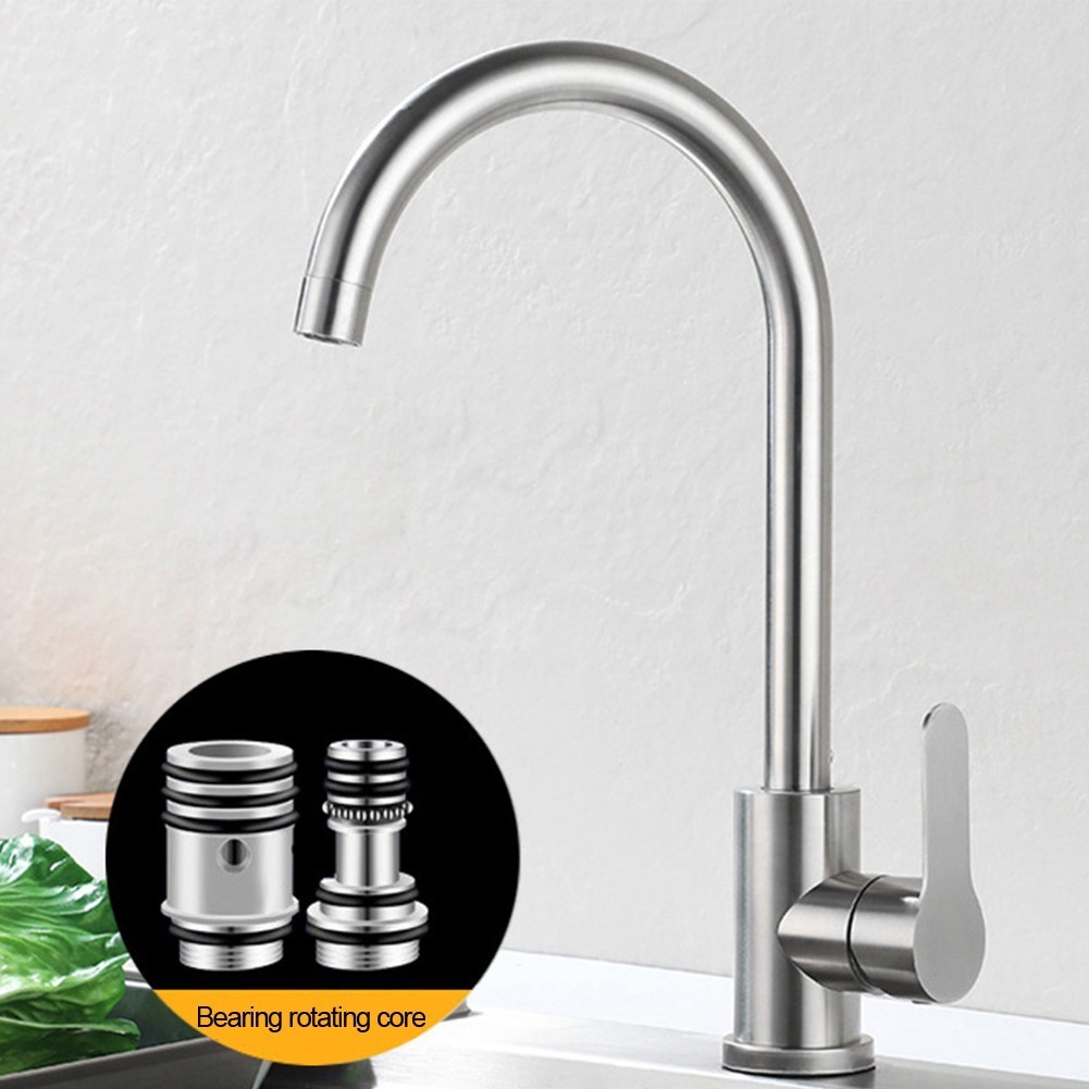 (DEAL) 304 Stainless Steel Kitchen Faucet Sink Faucet Tap Cold and Hot