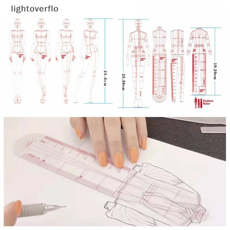 [lightoverfloW] Women Fashion Drawing Ruler Figure Template for ...