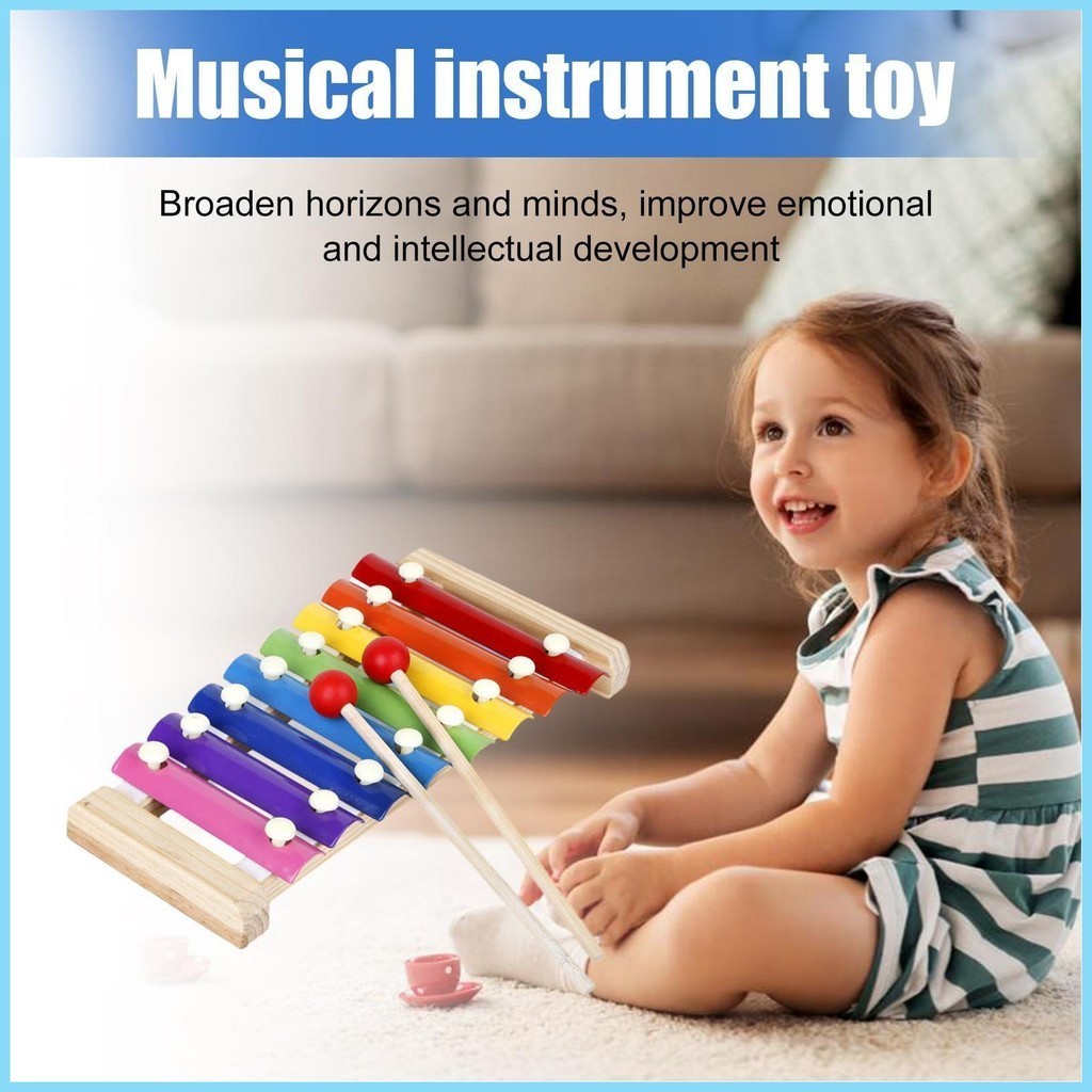 Xylophone Toy Color Xylophone Toy with 2 Child Safe Mallets Educational