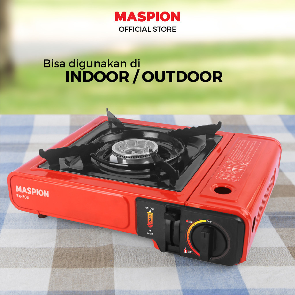 Maspion Kompor Gas Portable 1 Tungku GC-EX806 RED - Gambar 2