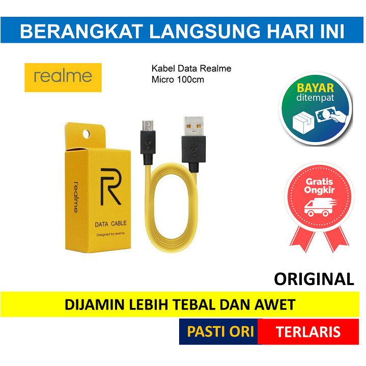 Realme Data Cable Micro Usb Cable Fast Charging Yellow 1 Meter 1Meter ...