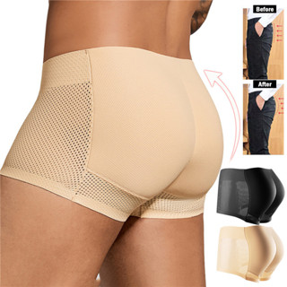 Cheap Men Underpants Breathable Pad Filling Shapewear Thick Fake Butt High  Elastic Butt Lifted Solid Color Anti-septic Men Briefs Underwear Butt  Lifter