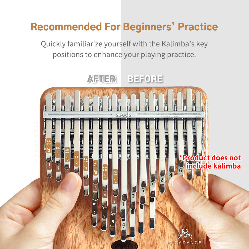 41 Key Kalimba Note Sticker For Beginner Thumb Piano Scale Sticker ...