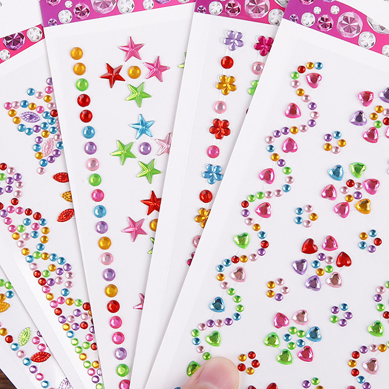Creative Various Pattern 3D Crystal Acrylic Diamond Stickers Decorative ...