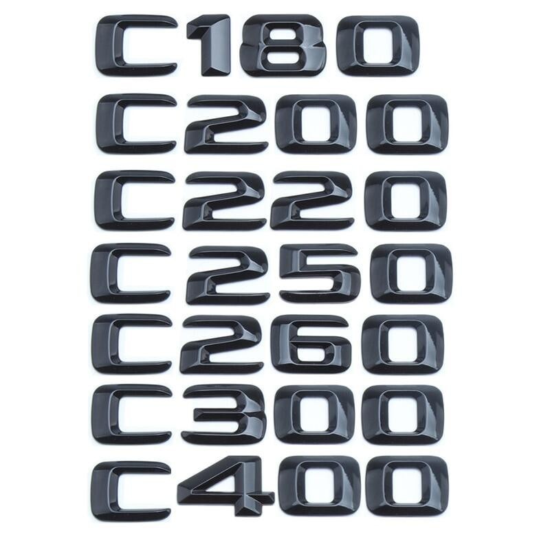 AO 3d Letters For Car Trunk Mercedes Benz C200 C220 W205 W204 W203 C260 ...