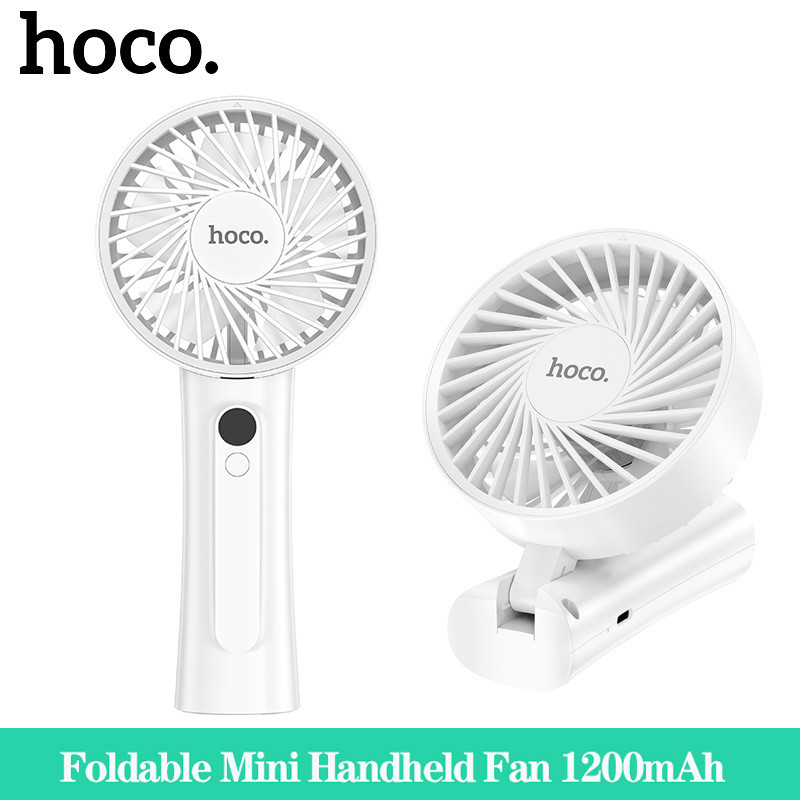 HOCO HX20 Mini Handheld Fan Rechargeable 1200mAh Battery Foldable Fan ...