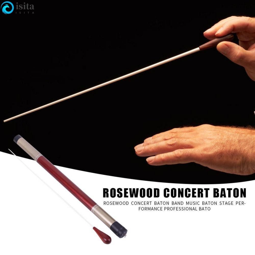 ISITA Conductor Stick, Fiber Tube Ebony Wood Orchestra Band, Rhythm