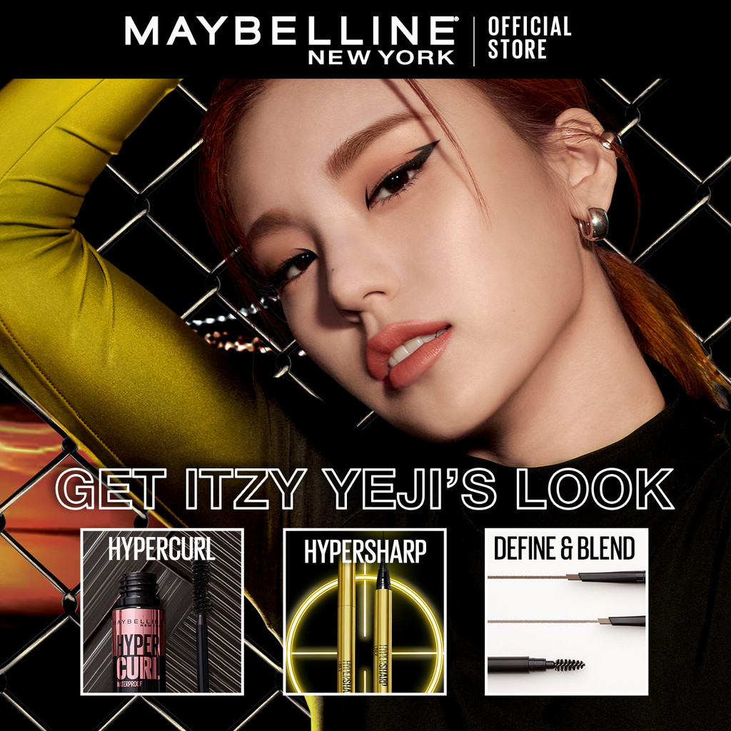 Maybelline Paket Makeup EYE Hypercurl Mascara + Hypersharp Eyeliner - Waterproof Maskara Eye Makeup Black Smudgeproof Panjang Tebal - Gambar 3