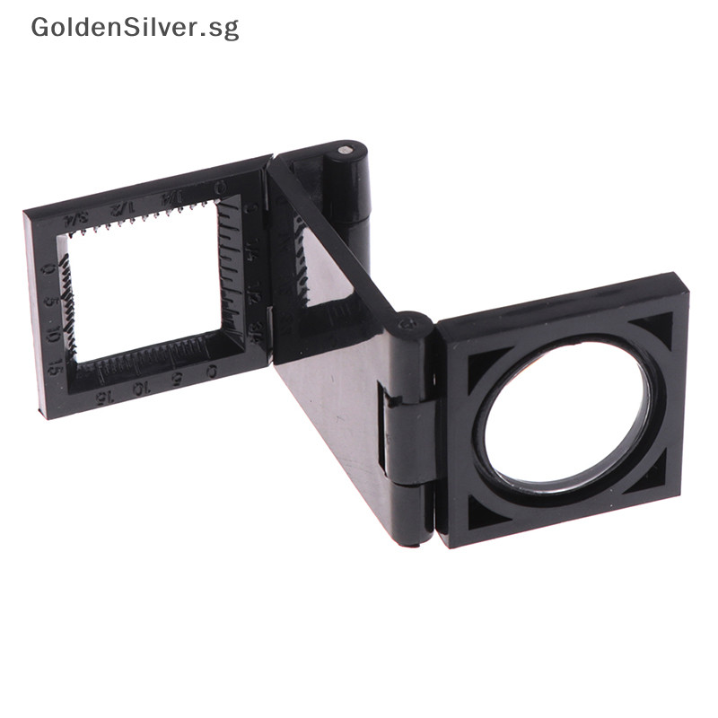 GoldenSilver 10X 28mm Folding Magnifier Stand Loupe with Scale for ...