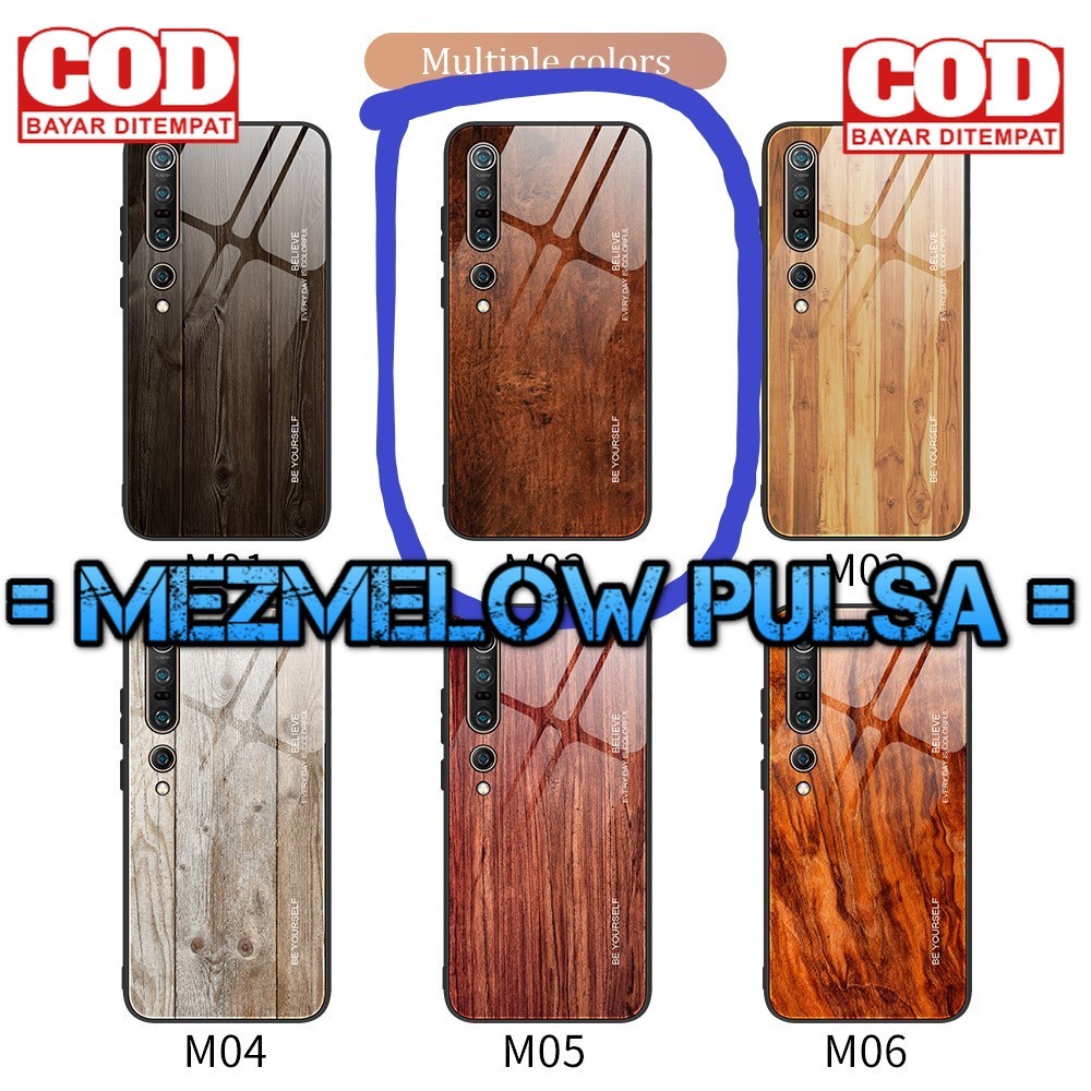 Casing Wood Grain Glass Motif Kayu Caseng Hard Case XIAOMI REDMI 9A - Gambar 2