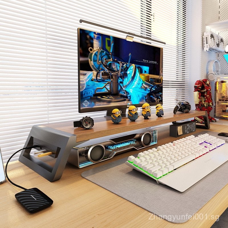 Desktop Computer Riser E-sports Desk Organizer Multi-functional USB ...