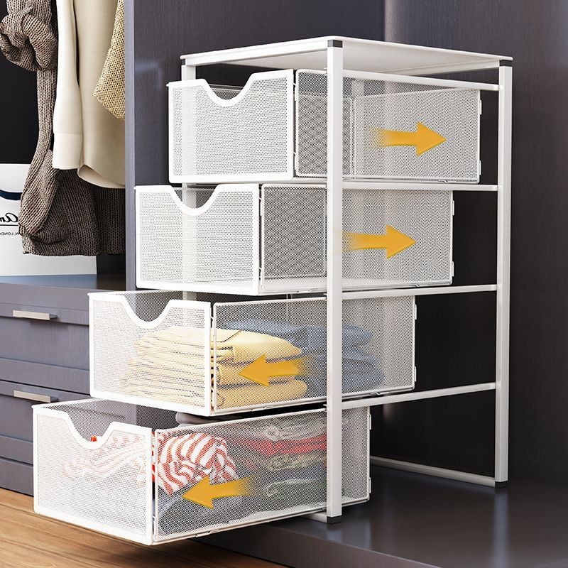 Wardrobe Layered Partition Drawer-Type Deep Cabinet Multi-Four-Layer ...