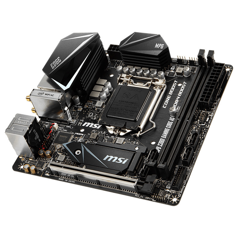 MSI MPG Z390I Gaming Edge AC Intel Z390 LGA 1151 Socket H4 mini ITX