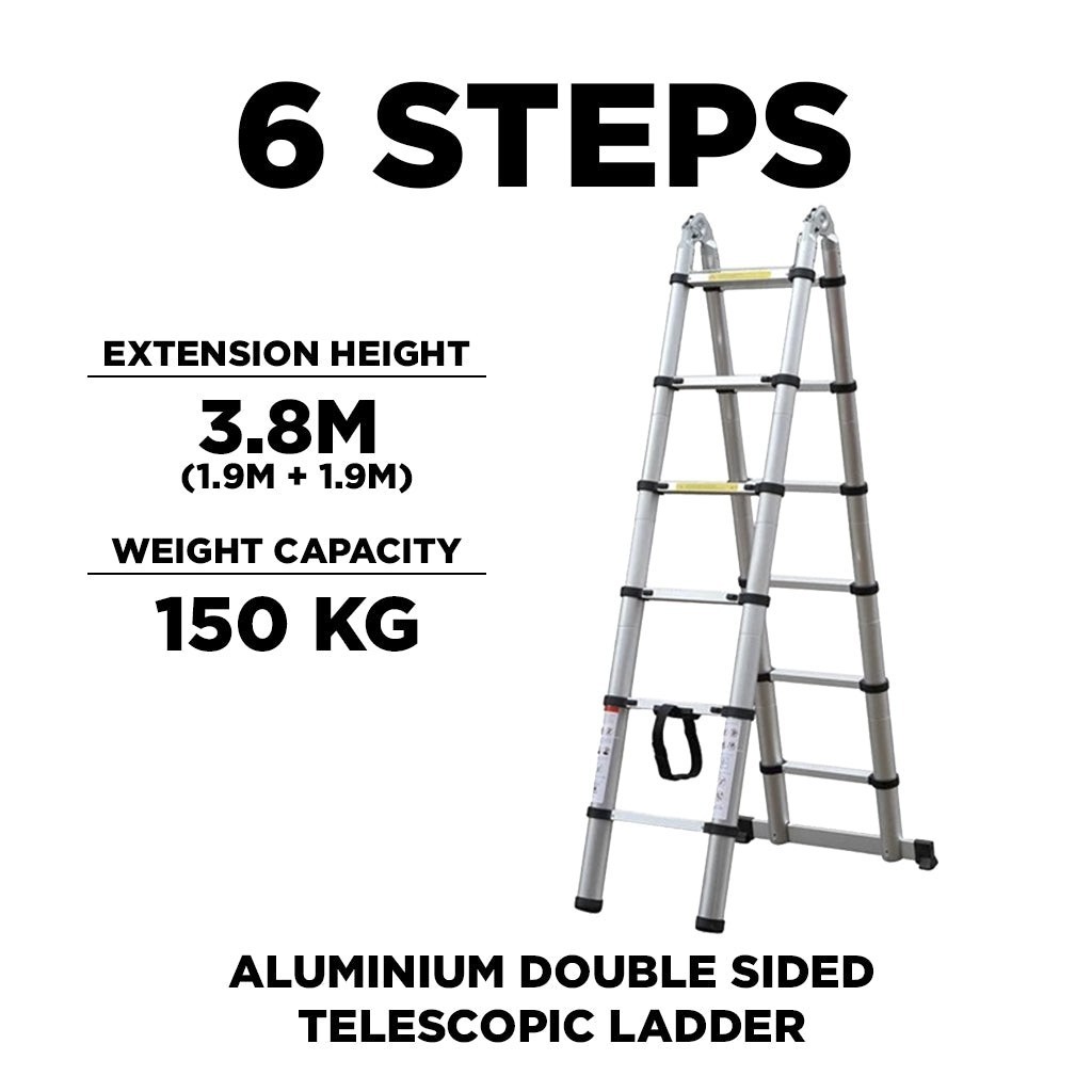Aluminium Telescopic Foldable Double Side Ladder Multipurpose ...