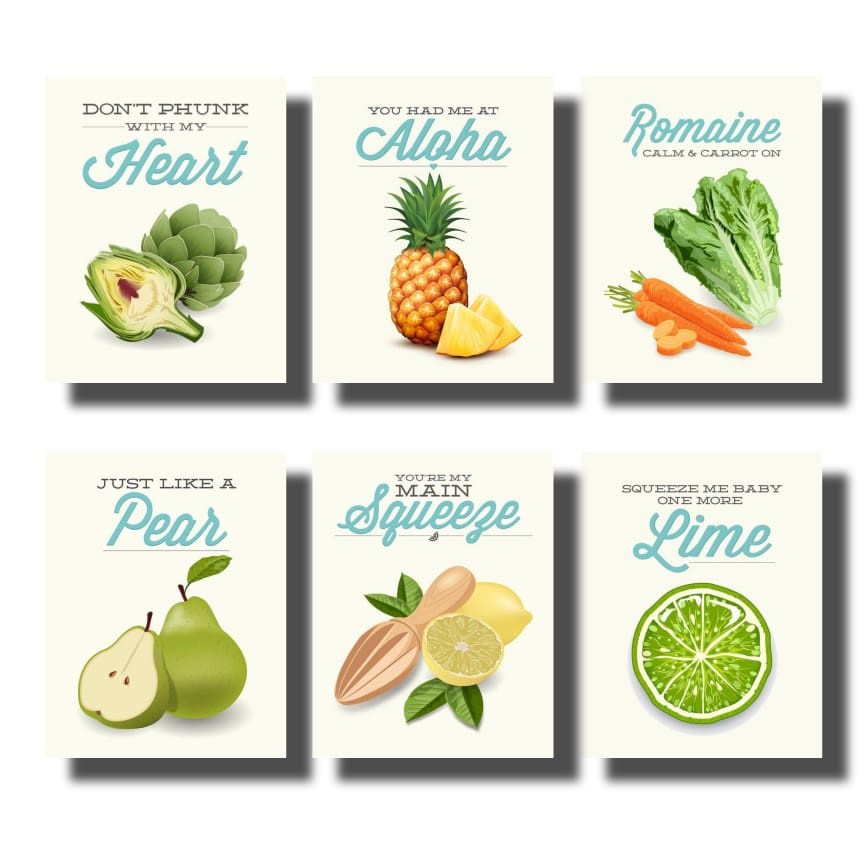 Picture of Walldecor Wall Decorations for Kitchens with Vegetable and Fruit Themes ...