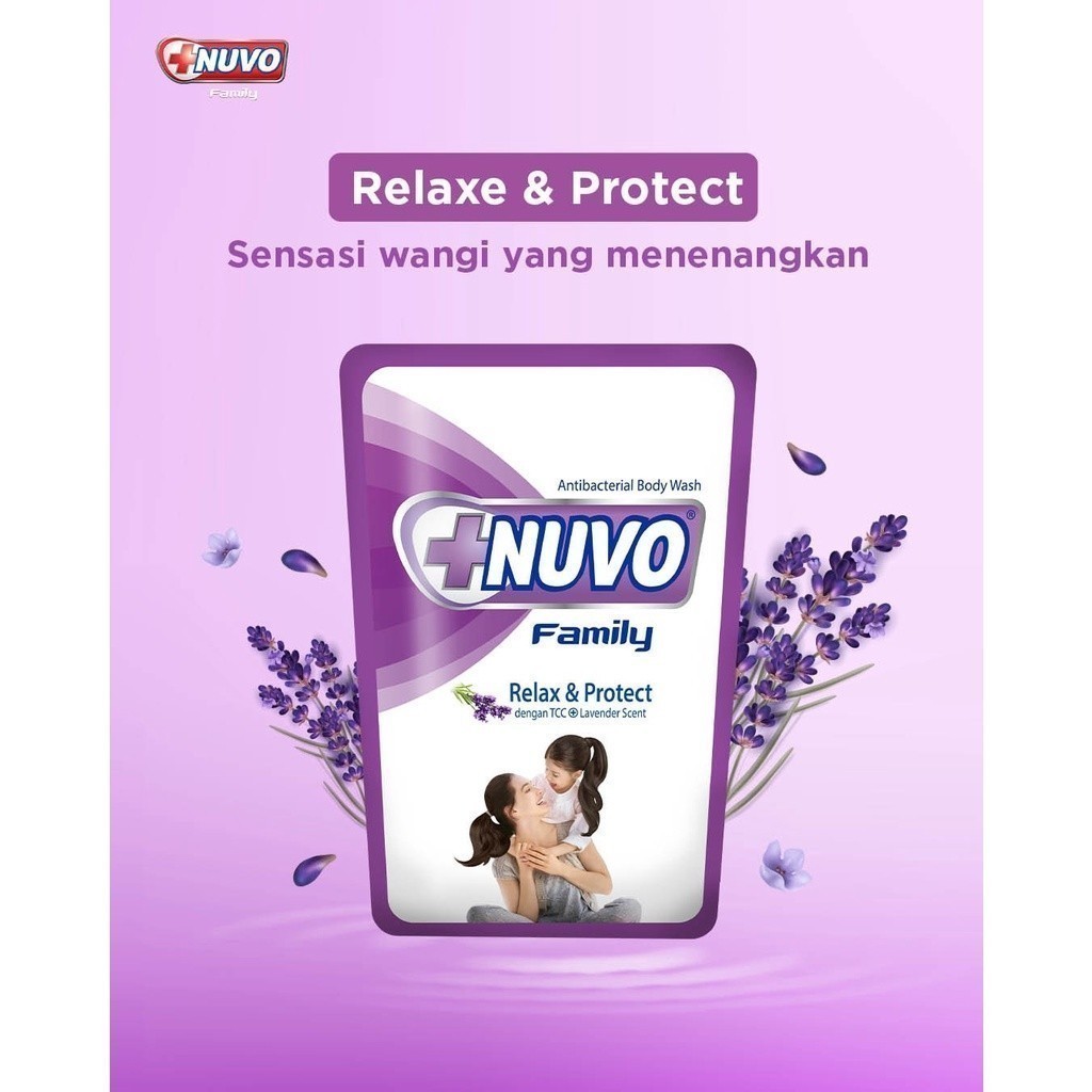 NUVO Family Sabun Mandi Cair Pouch Refill 400ml Series / Merah Jingga Official - Gambar 4